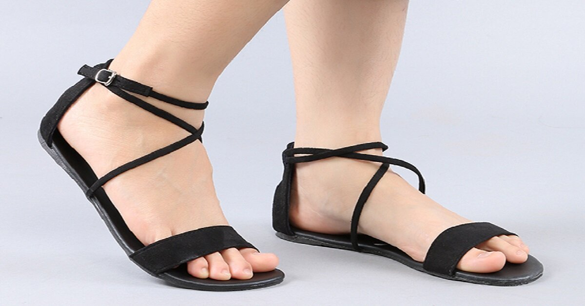 giày sandal đế bệt hàn quốc