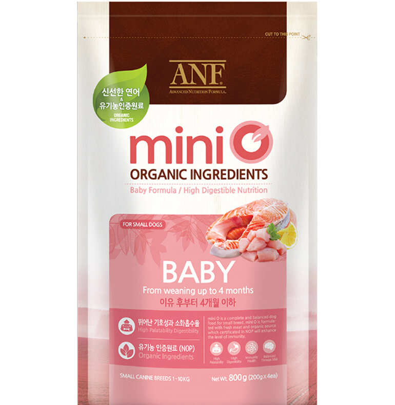 Thức ăn cho chó con cỡ nhỏ ANF MiniO Organic Ingredients