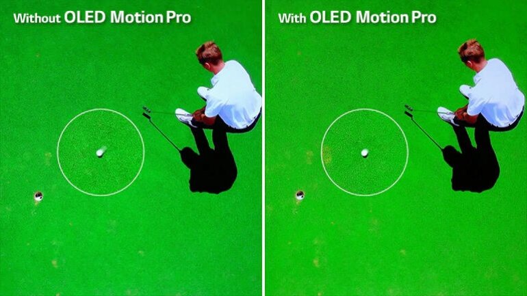 Ứng dụng công nghệ OLED Motion Pro của OLED Tivi 4K LG 55 inch 55G1PTA ThinQ AI
