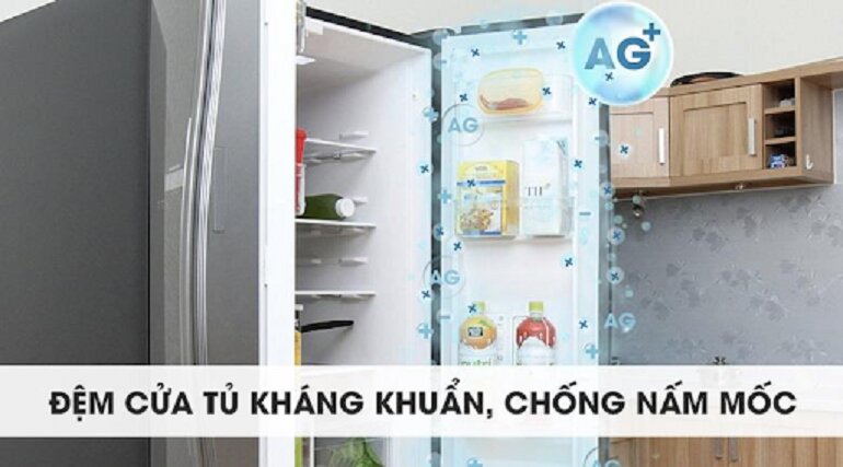 Tủ lạnh Aqua Inverter 456 lít Aqr-igw525em Gb với luồng khí lạnh đa chiều bảo quản thực phẩm tối ưu