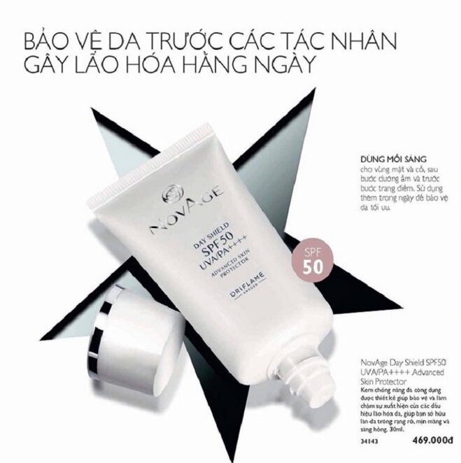 Kem chống nắng oriflame NovAge