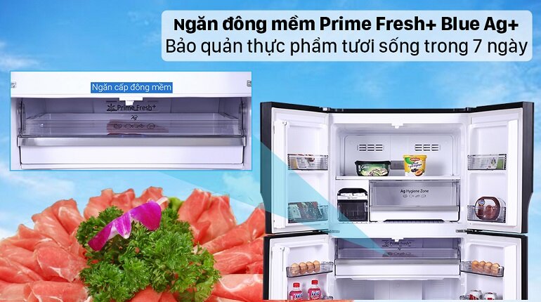 Tủ lạnh 4 cánh có ngăn đông mềm Panasonic
