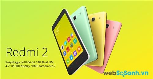 Smartphone Redmi 2 có cấu hình tốt hơn so với Lenovo A2010