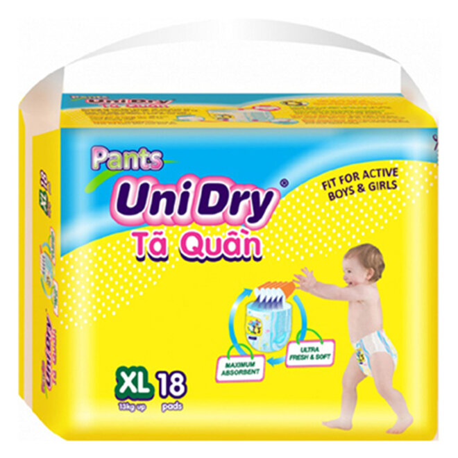 Bỉm quần Unidry size XL cho bé