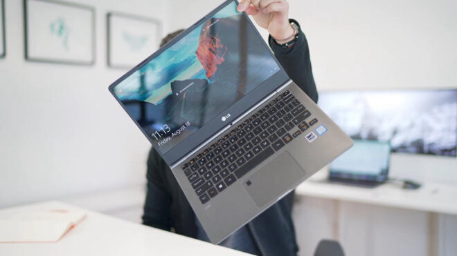 Laptop LG Gram sở hữu thiết kế gọn nhẹ