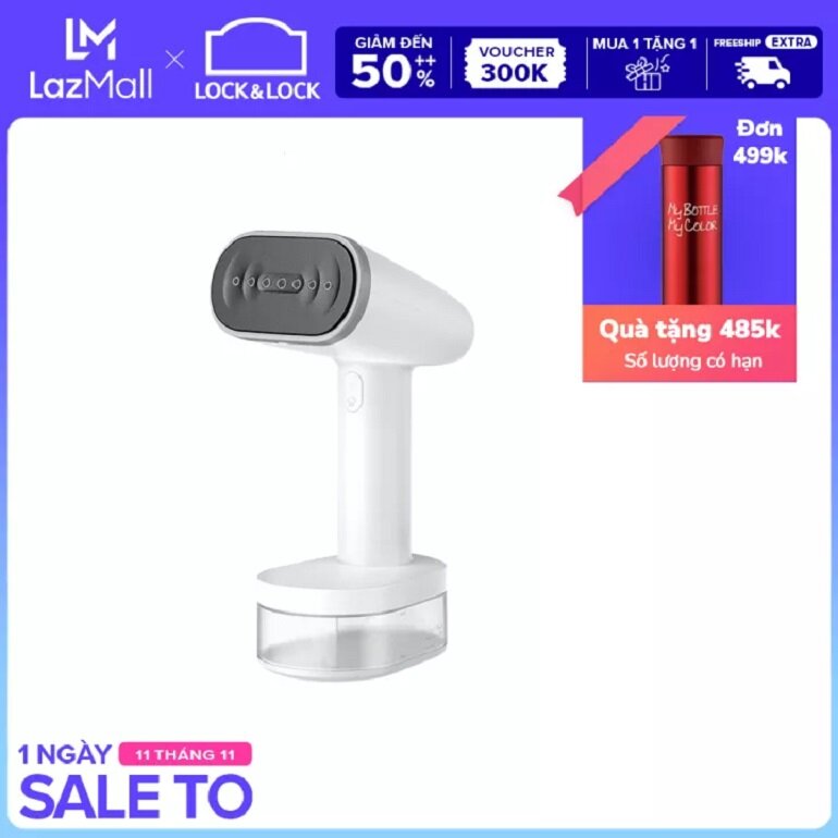 Bàn là hơi nước cầm tay Locknlock ENI223WHT