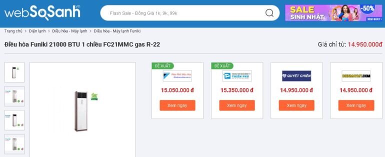 Điều hòa 21000BTU Funiki FC21MMC