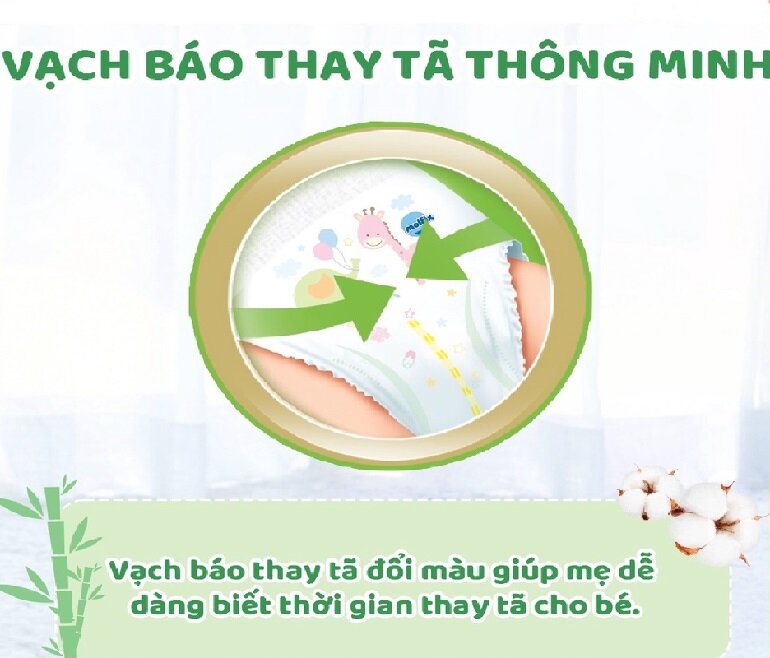 Bỉm Molfix có vạch báo tã đầy thông minh