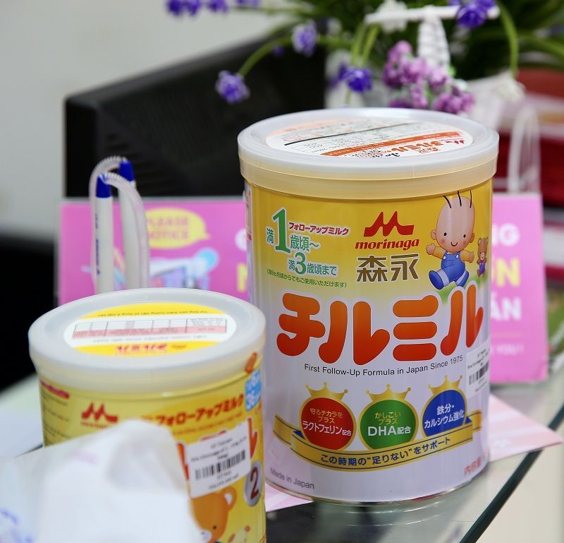 Sữa Glico Icreo Nhật Bản màu hồng cho bé từ 0  1 tuổi hộp 800g
