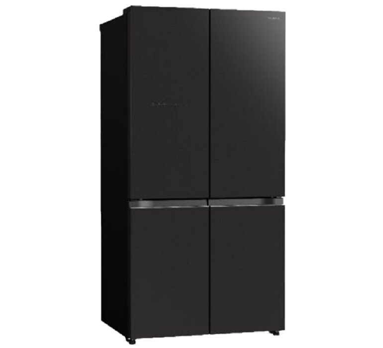 Thiết kế tủ lạnh Hitachi 4 cánh R-WB640VGV0(GBK) bên ngoài tủ với tông màu đen sang trọng