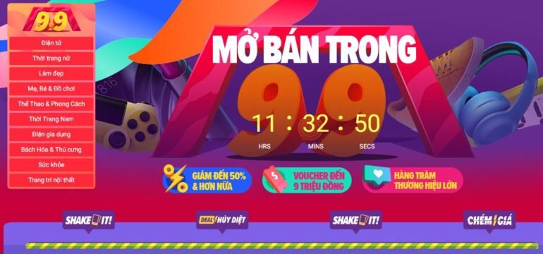 Lễ hội mua sắm 9.9 - Trải nghiệm cực đỉnh của Lazada