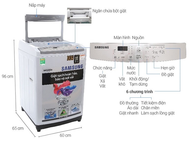 may giat long dung samsung