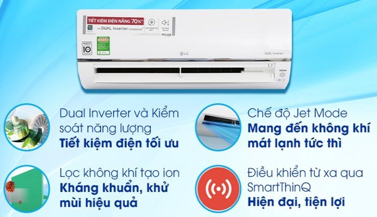 Điều hòa LG 9000 sở hữu công nghệ và tính năng thông minh mang lại sự thoải mái và tiết kiệm năng lượng