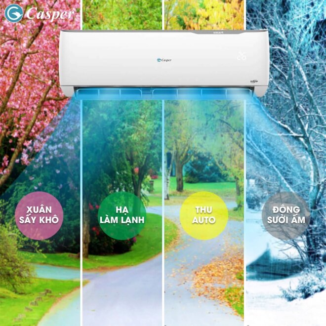 điều hòa casper 2 chiều inverter