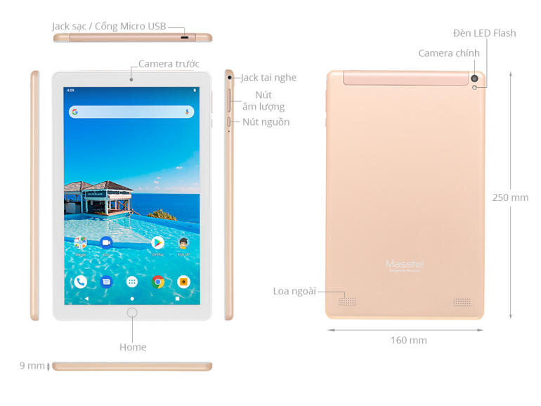 Máy tính bảng Masstel Tab 10 pro - sự lựa chọn hợp lý của các bạn sinh viên