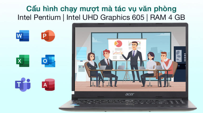 Hiệu năng của chiếc laptop Acer Aspire 3 A315 34 P8VA N5030 đủ để đáp ứng nhu cầu học tập và làm việc