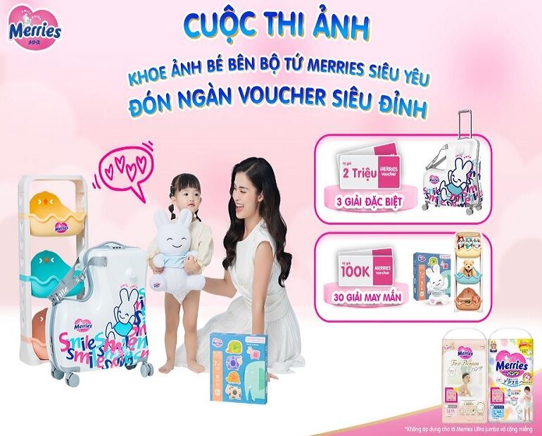 Bỉm Merries khuyến mãi 2022 tưng bừng các mẹ nhanh chân