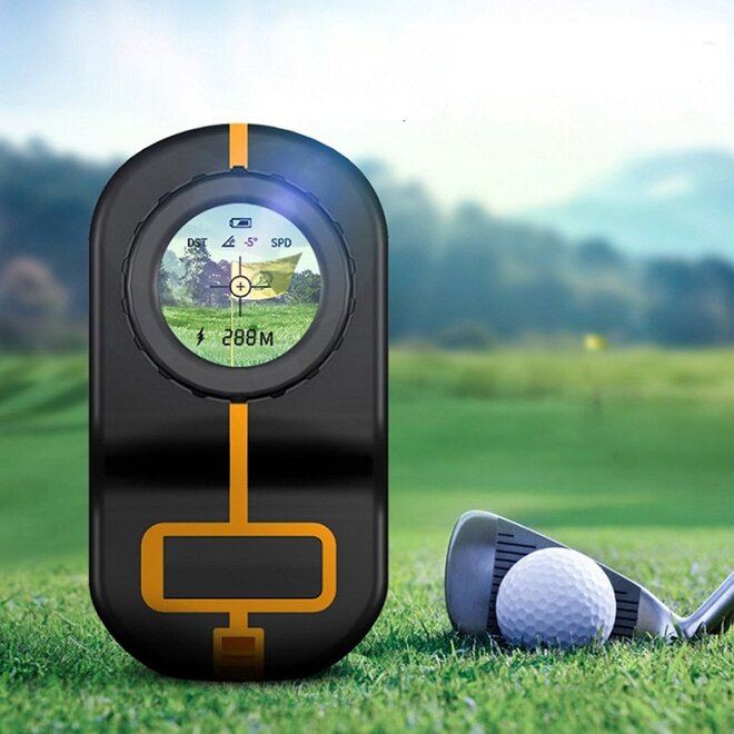 Ống nhòm đo khoảng cách giúp xác định chính xác khoảng cách từ bóng golf tới hố golf là bao nhiêu