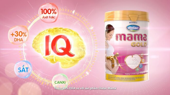 Dielac Mama Gold giúp bé phát triển tốt từ khi còn trong bụng mẹ