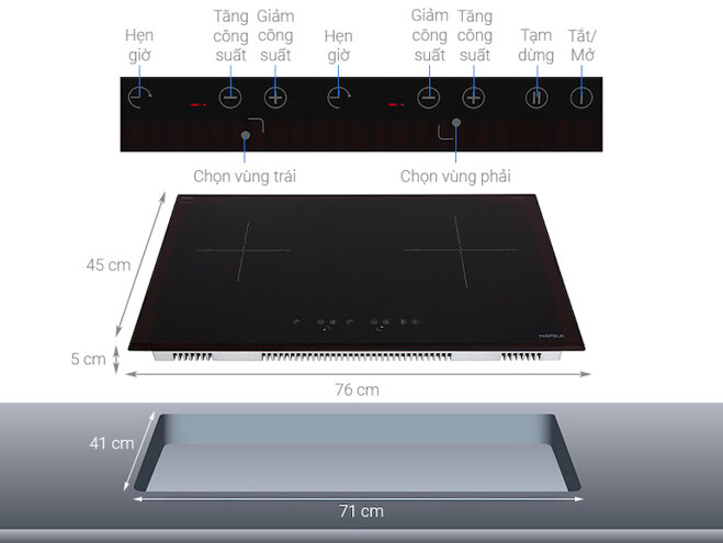 Bếp từ đôi Hafele HC-IS772EA (535.02.222)