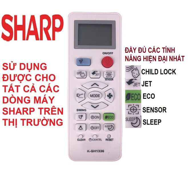 Điều khiển máy lạnh Sharp