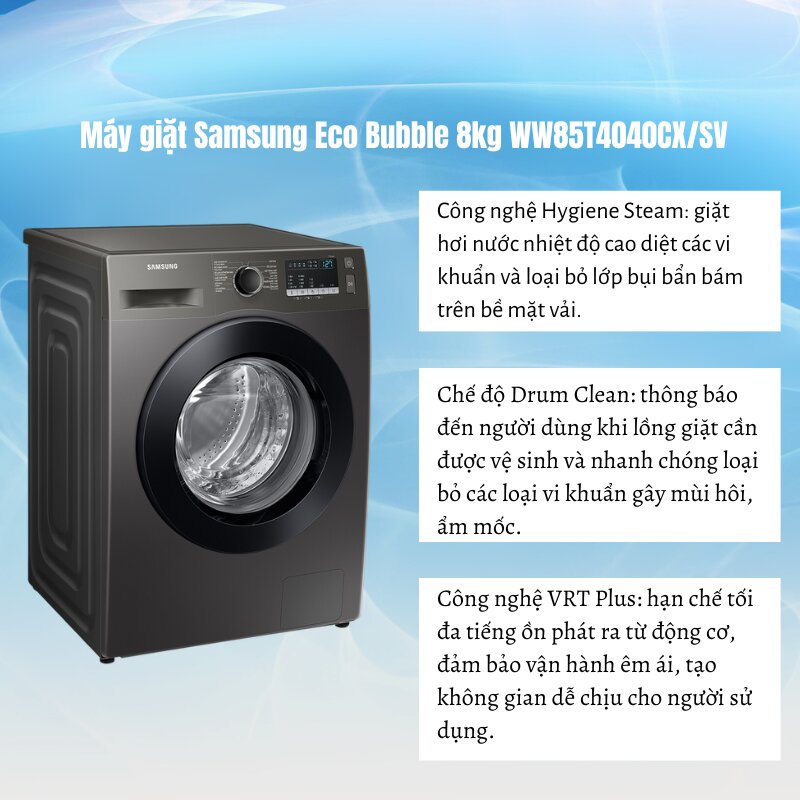 Máy giặt Samsung Eco Bubble 8kg chất lượng 