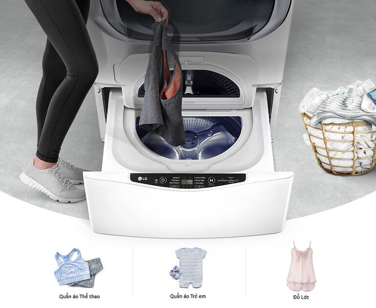Gia đình có con nhỏ nên ưu tiên sử dụng máy giặt LG 2kg