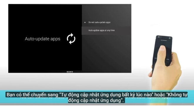 Chọn tự động cập nhật hoặc Không tự động cập nhật