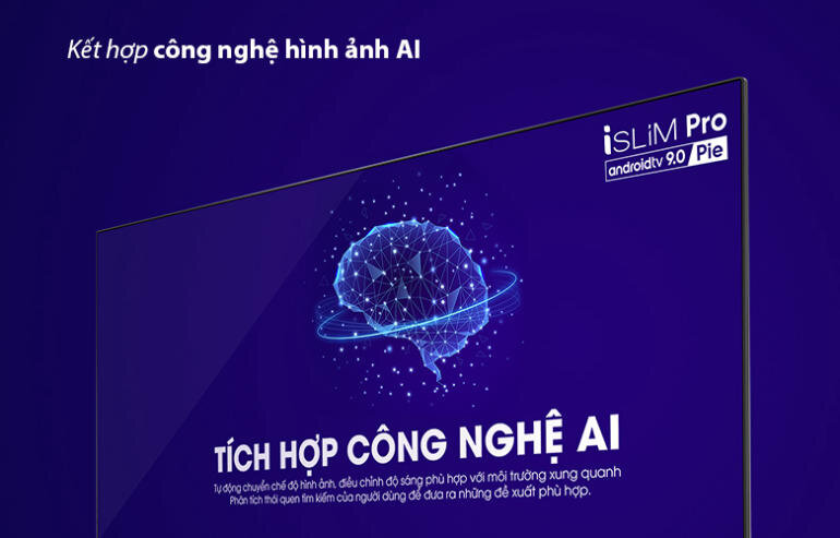 Smart Tivi Asanzo iSLIM 43S52 ứng dụng trí tuệ nhân tạo Al