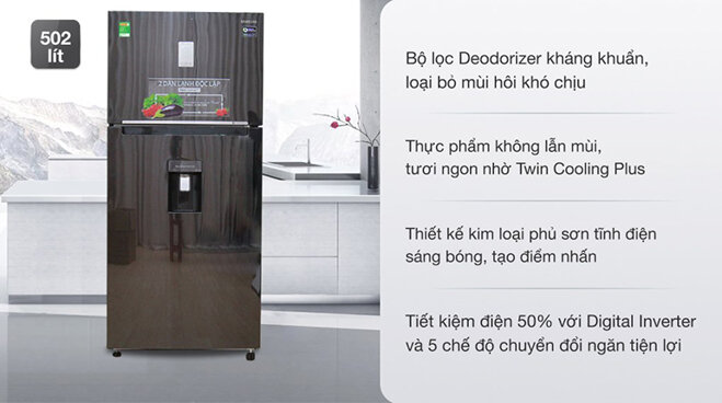 Tủ lạnh Samsung Inverter 502 lít RT50K6631BS/SV