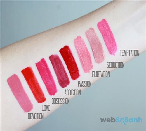 Swatch các màu của Revlon Ultra HD Matte Lip Color