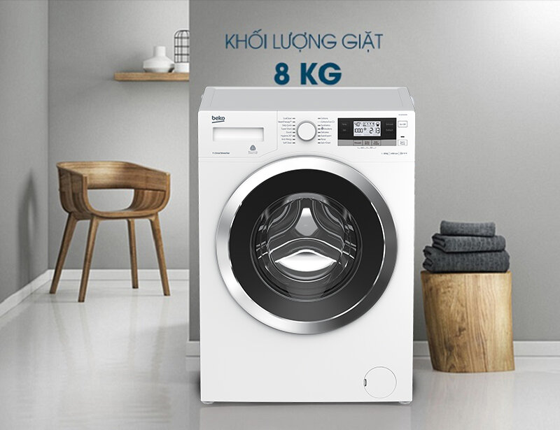 Máy giặt BEKO 8.0KG WTV 8634 đáp ứng nhu cầu của gia đình từ 4-5 thành viên 