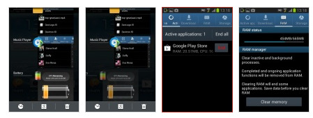App switcher của Samsung Galaxy Young S6310.