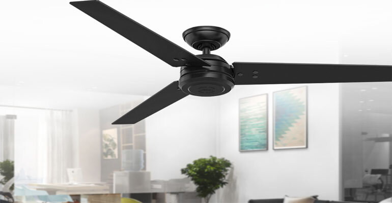Cánh quạt trần Hunter Protos 50624 được thiết kế với tone màu đen huyền bí tạo sự sang trọng quạt trần Hunter Protos 50624