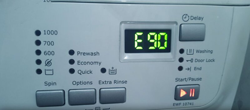 Cách xác định mã lỗi E90 máy giặt Electrolux và cách khắc phục