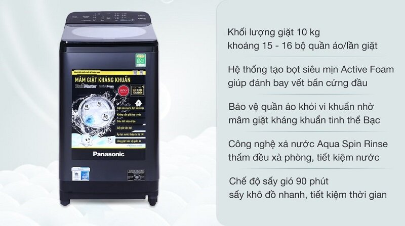 Top máy giặt Panasonic 10kg đời cũ giảm giá từ 3.1 triệu đồng