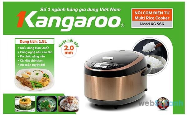  Nồi cơm điện tử Kangaroo KG566