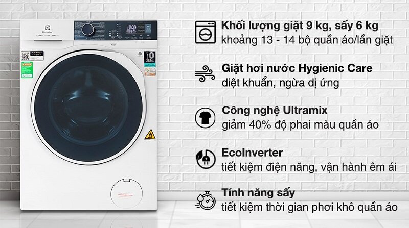 Máy giặt có sấy Electrolux UltimateCare 500 EWW9024P5WB