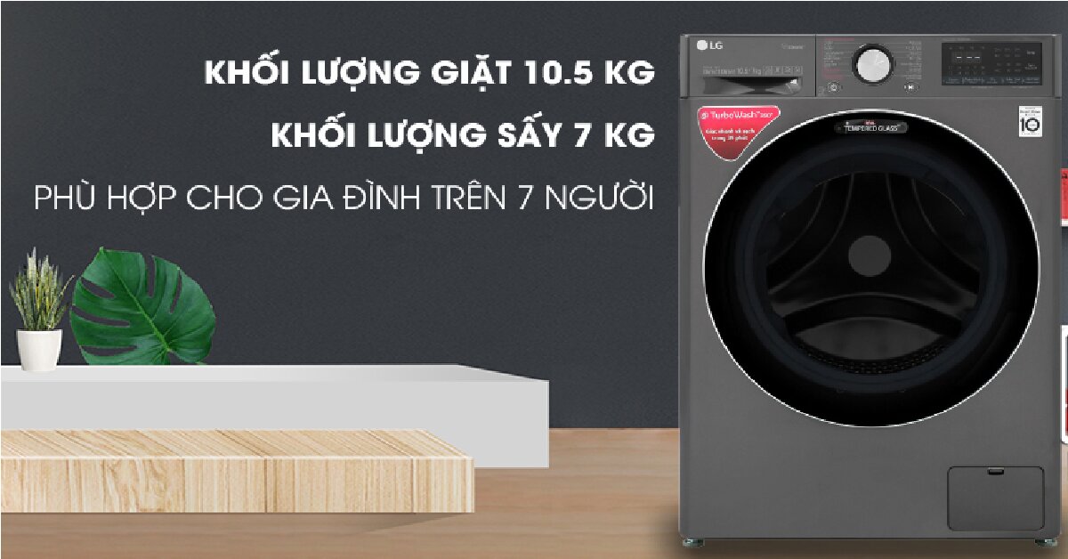 Máy giặt LG AI DD 10.5kg loại nào tốt?