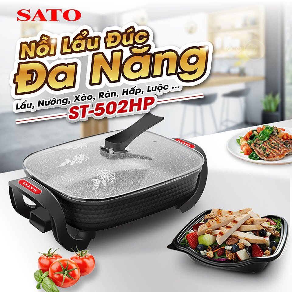 Nồi lẩu điện đa năng Sato ST-502HP