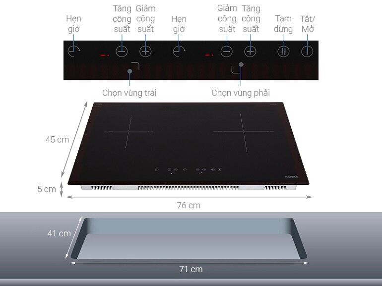 Bếp từ đôi Hafeke HC IS772EA