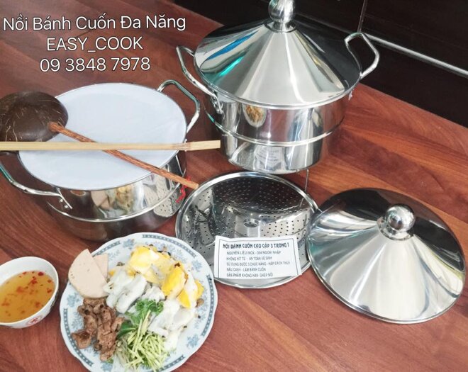 Bộ nồi Easy Cook làm bánh cuốn siêu ngon chỉ sau 15 phút