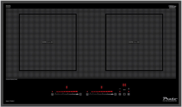 Bếp từ đôi Prato PT-690.I1 có thiết kế lắp đặt âm sang trọng