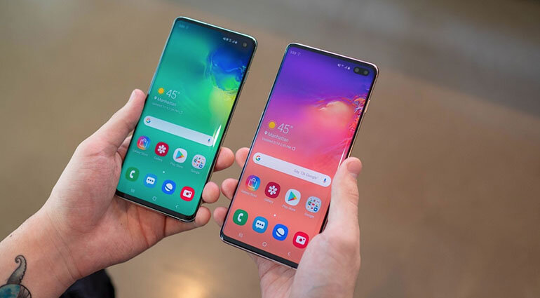 Hình ảnh điện thoại Galaxy S10 và S10+