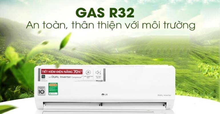 Máy lạnh LG Inverter sử dụng chất làm lạnh R32 dieu hoa lg 1