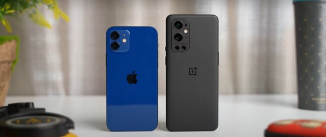 iPhone 12 với Oneplus 9 Pro