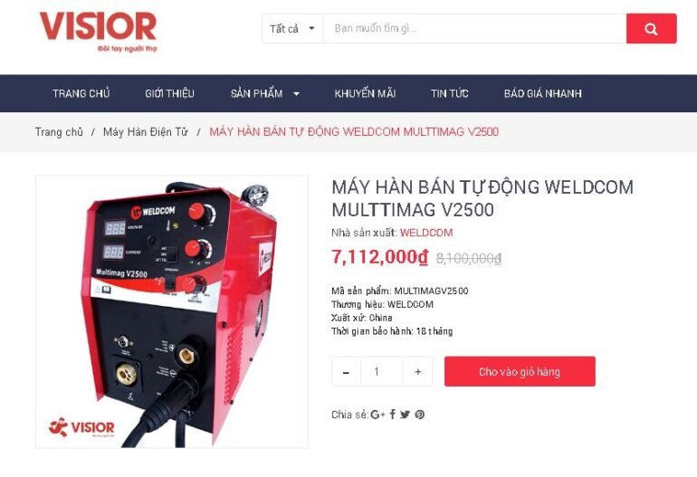 Mua máy hàn bán tự động Weldcom Multimag V2500 ở đâu chất lượng, giá tốt?