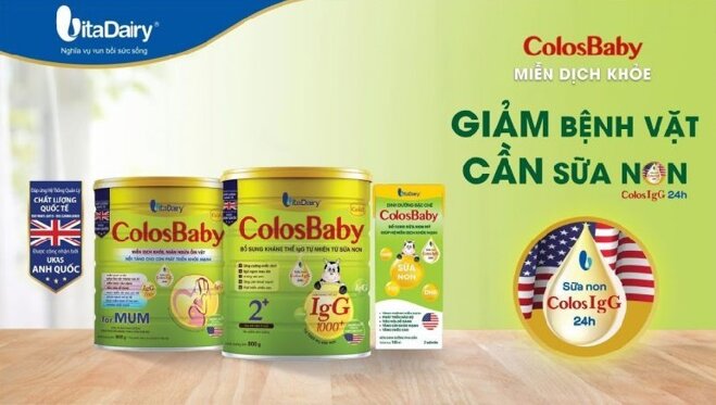 Sữa Colosbaby giàu kháng thể IgG tăng cường sức đề kháng của trẻ