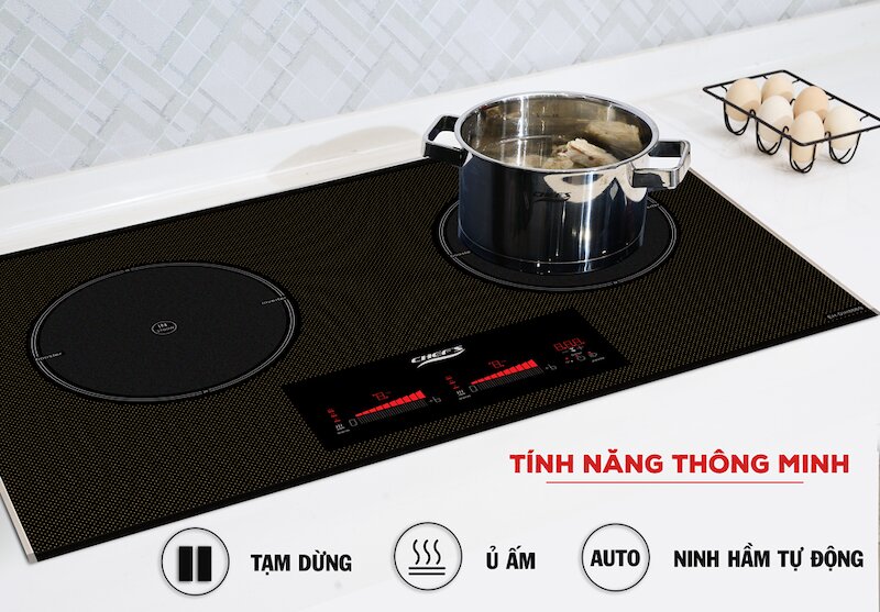 Bếp từ Chef's EH-DIH888S nấu ăn nhanh, tiết kiệm điện năng