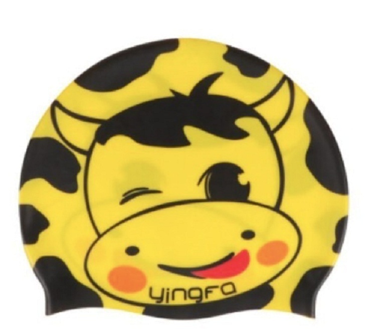 Mũ bơi che tai cho bé silicone Kids Swim Caps